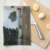 マーブルヘッドライトハウスキッチンタオル キッチンタオル (四つ折り)