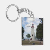 マーブルヘッドライトハウスキーチェーン キーホルダー (正面左)