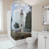 マーブルヘッドライトハウスシャワーカーテン シャワーカーテン (インサイチュ)