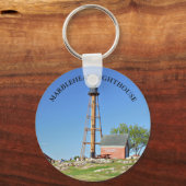 マーブルヘッドライトハウス、マサチューセッツ州キーチェーン キーホルダー (正面)