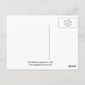 マーブルヘッド灯台、マサチューセッツ州 ポストカード (裏面)