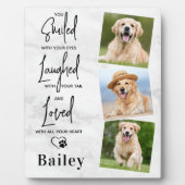 マーブルペットドッグメモリアルカスタマイズ写真コラージュ フォトプラーク (正面)