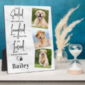 マーブルペットドッグメモリアルカスタマイズ写真コラージュ フォトプラーク (側面)