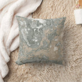 マーブルホームミニマルデコールアイボリークリーミーグレーカリ クッション (ブランケット)