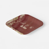 マーブルマルーン ペーパープレート (傾斜あり)