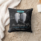 マーブルメモリアルハロー&エンジェルウィングス装飾用クッション クッション (ブランケット)