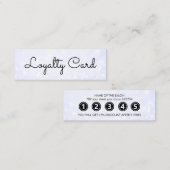 マーブルモダンエレガント美しいサロン ロイヤリティカード (正面/裏面)