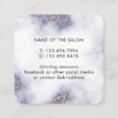 マーブルモダンエレガント美しいサロン 予約カード (裏面)