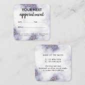 マーブルモダンエレガント美しいサロン 予約カード (正面/裏面)