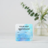 マーブルモダンエレガント美しいサロン 予約カード (スタンド正面)