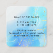 マーブルモダンエレガント美しいサロン 予約カード (裏面)