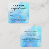 マーブルモダンエレガント美しいサロン 予約カード (正面/裏面)