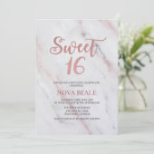 マーブルモダンスウィート16誕生日招待状 招待状 (スタンド正面)