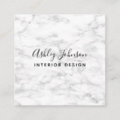 マーブルモダンタイポグラフィプロフェッショナル スクエア名刺 (正面)