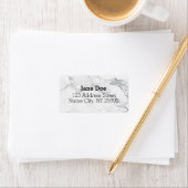 マーブルモダンデザイン差出人住所ラベル ラベル (インサイチュ)