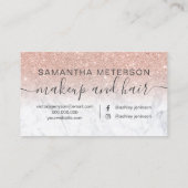 マーブルモダンバラ金ゴールドグラデーショングリッターヘア 名刺 (裏面)