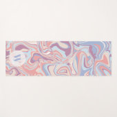 マーブルモダンパステルファンキーパープルモノグラム ヨガマット (正面(横))