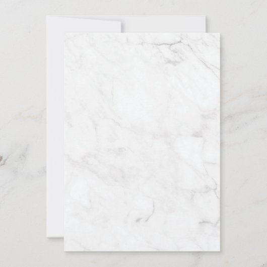 マーブルモダンミニマはっきりしたリス結婚タイポグラフィ セーブザデート (裏面)