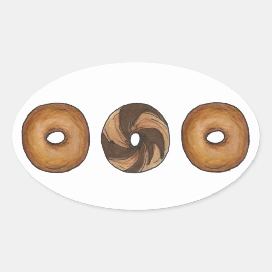 マーブルライプレインベーゲルブレックファーストブランチNYCデリ 楕円形シール (正面)