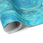 マーブルーとゴールデン抽象芸術の背景リキ ラッピングペーパー (ロールコーナー)