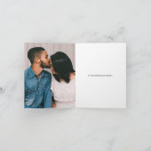 マーブル婚約パーティサンキューカード – 緑 招待状 (内部)