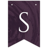 マーブル婚約パーティバンティングバナー – 紫 バンティングフラッグ (第2の旗)