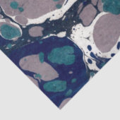 マーブル抽象デザイン |青い緑の白 薄葉紙 (詳細)