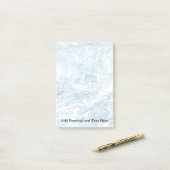 マーブル抽象デザイン |青と白 ポストイット (デスク上)