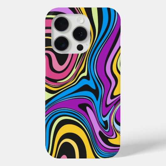 マーブル模様の液状ペイントiPhoneケース Case-Mate iPhoneケース (裏面)