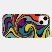 マーブル模様の液状ペイントiPhoneケース Case-Mate iPhoneケース (裏面 (横))