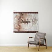 マーブル水彩とグリッターアクセント タペストリー (インサイチュ(横))