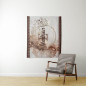 マーブル水彩とグリッターアクセント タペストリー (インサイチュ)