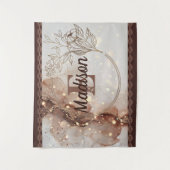 マーブル水彩とグリッターアクセント タペストリー (正面)