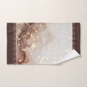 マーブル水彩とグリッターアクセント バスタオルセット (ハンドタオル)