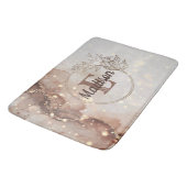 マーブル水彩とグリッターアクセント バスマット (アングル)