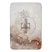 マーブル水彩とグリッターアクセント バスマット (正面縦)