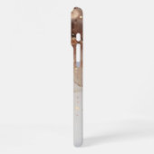 マーブル水彩とグリッターアクセント iPhoneケース (左側面)