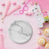 マーブル紙のプレート ペーパープレート (パーティー)