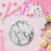 マーブル紙のプレート ペーパープレート (パーティー)