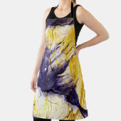 マーブル紙：明るいアクリルアート エプロン (インサイチュ)
