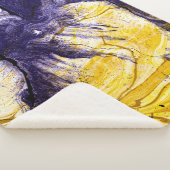 マーブル紙:明るいアクリルアート シェルパブランケット (3/4)