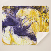 マーブル紙:明るいアクリルアート シェルパブランケット (正面(横))