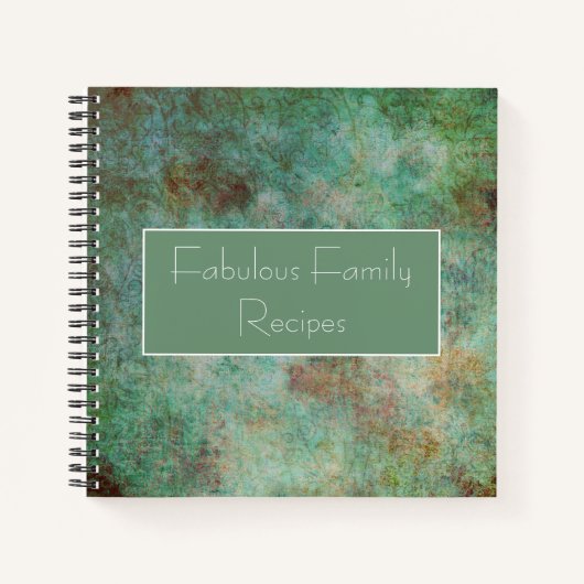 マーブル素朴レシピ手帳 ノートブック (正面)