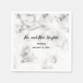 マーブル結婚ズスイートエレガント&タイムレス スタンダードカクテルナプキン (正面)