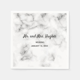 マーブル結婚ズスイートエレガント&タイムレス スタンダードカクテルナプキン