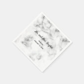 マーブル結婚ズスイートエレガント&タイムレス スタンダードカクテルナプキン (角)