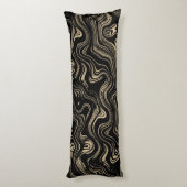 マーブル金ゴールド抱き枕 ボディピロー (裏面 (縦))