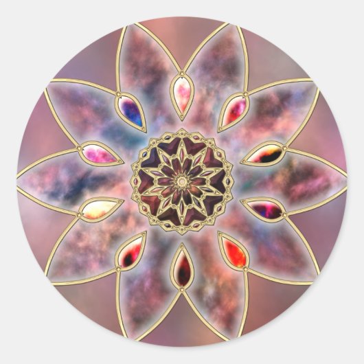 マーブル銀河系シール ラウンドシール (正面)