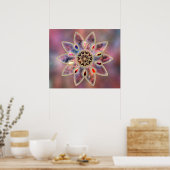 マーブル銀河系プリント ポスター (キッチン)