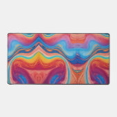 マーブル鮮やかアクリル渦巻き抽象芸術エレガンス デスクマット (正面)
